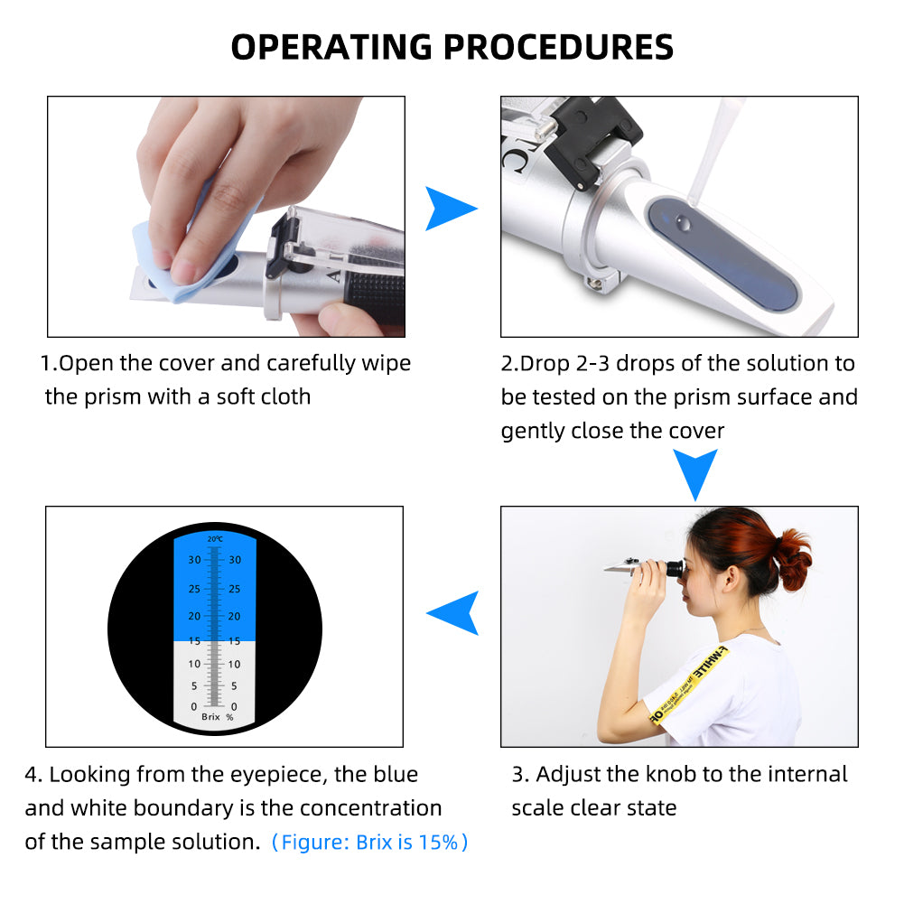 ATC Automatic Temperature Compensation Salinity Content Refractometer