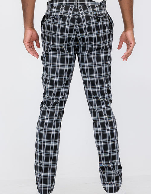 Load image into Gallery viewer, Plaid Slim Fit Trouser Pants
