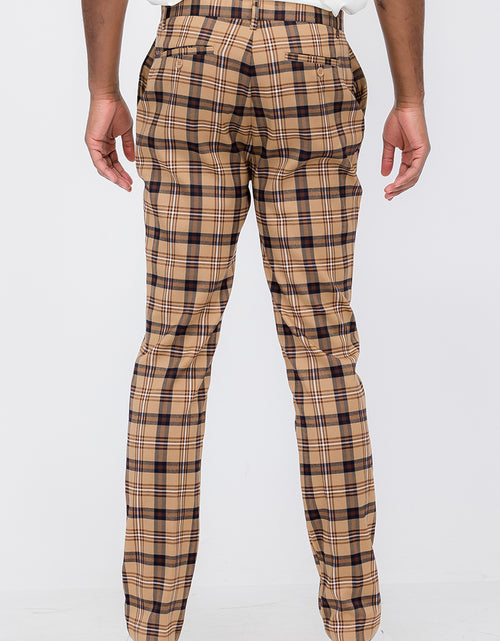 Load image into Gallery viewer, Plaid Slim Fit Trouser Pants
