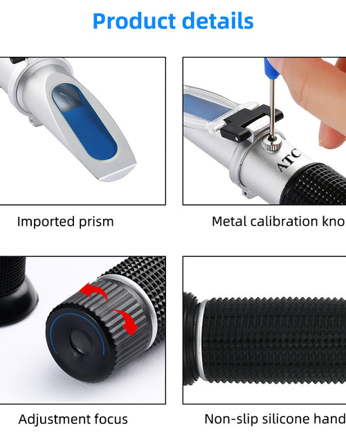 Load image into Gallery viewer, ATC Automatic Temperature Compensation Salinity Content Refractometer
