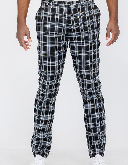 Load image into Gallery viewer, Plaid Slim Fit Trouser Pants
