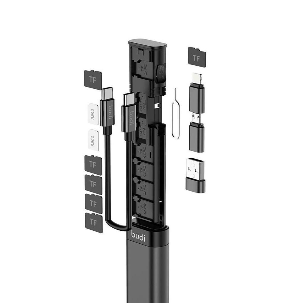 BUDI Multi-function Smart Adapter Card Storage Data Cable