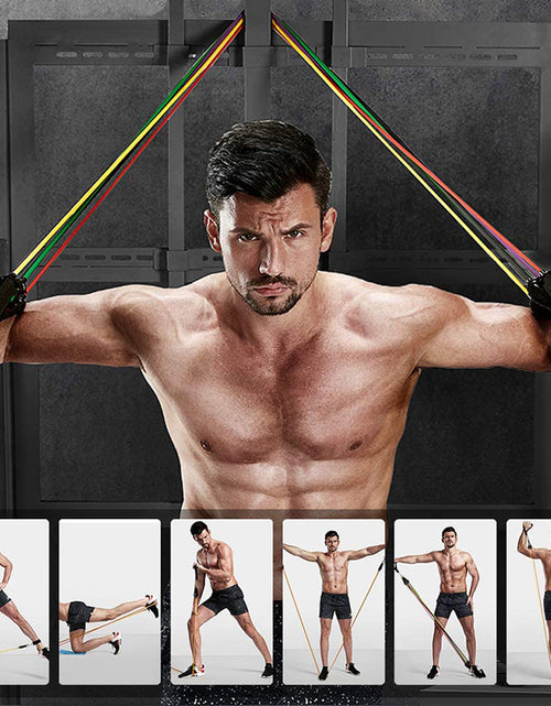 Load image into Gallery viewer, 11Pcs Fitness Equipment Resistance Band Set
