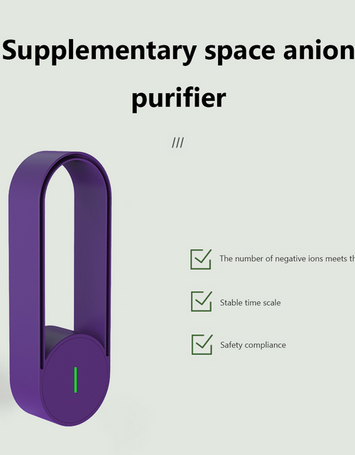 Load image into Gallery viewer, USB Negative Ion Air Purifier Toilet Anion Purification
